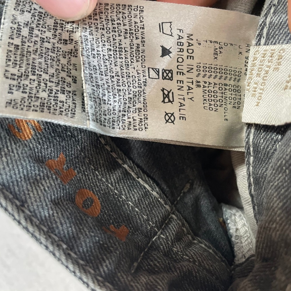 Diesel Men's Slim Straight Jeans in Charcoal Gray - Picture 14 of 14